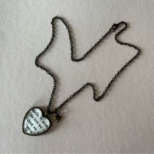 Perks of Being a Wallflower Quote Brass Tone Necklace